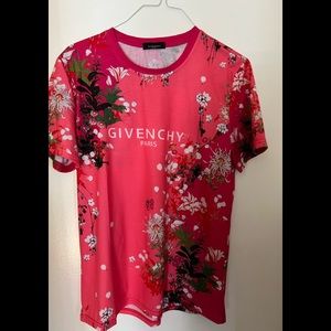 Givenchy pink flowery casual shirt.